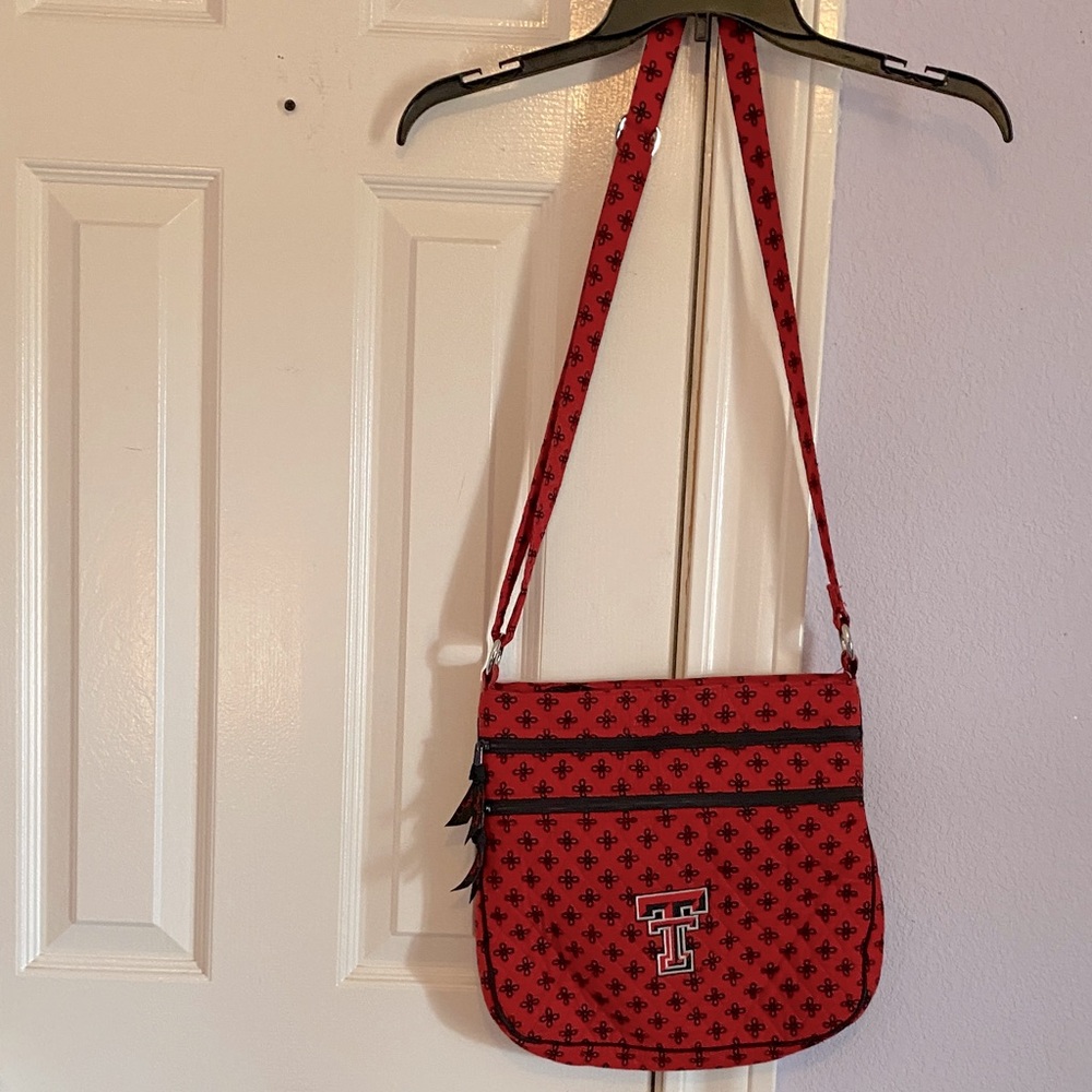 Vera Bradley Red and Black Patterned Crossbody Bag